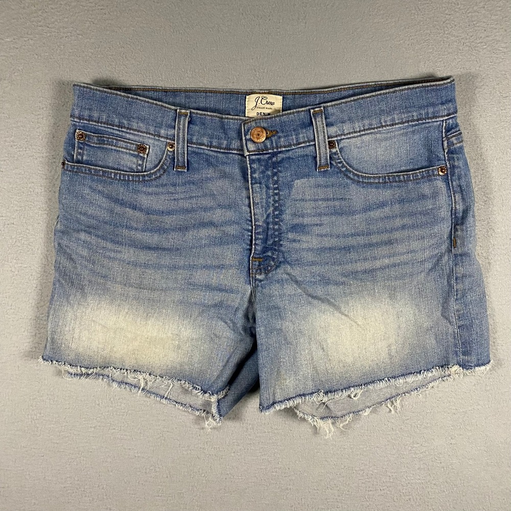 J.Crew Denim Shorts Womens 29 Blue Raw Hem Frayed Distressed